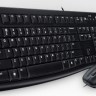 Клавиатура + мышь Logitech MK120 клав:черный мышь:черный/серый USB