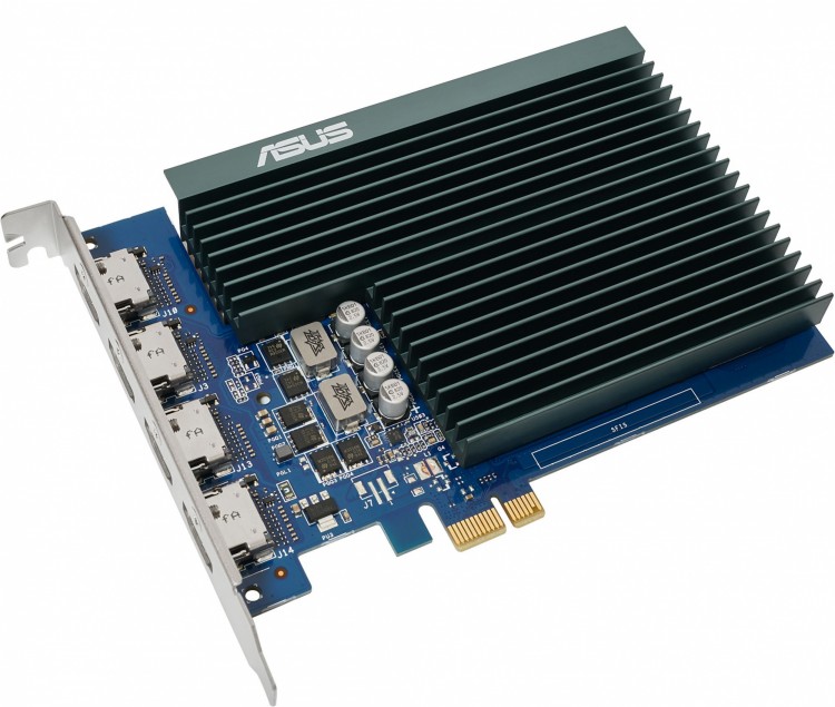 Видеокарта Asus PCI-E GT730-4H-SL-2GD5 NVIDIA GeForce GT 730 4096Mb 128 DDR5 700/1100 DVIx1 HDMIx1 CRTx1 HDCP Ret