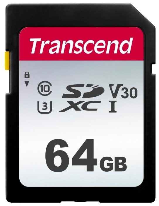 Флеш карта SDHC 64Gb Class10 Transcend TS64GSDC300S 300S w/o adapter