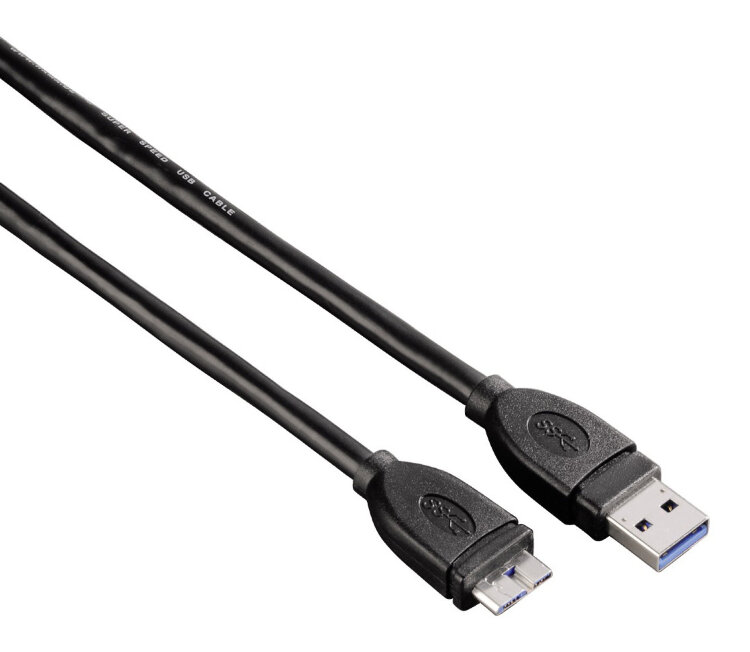Кабель Hama H-54507 USB 3.0 (m)-miniUSB 3.0 B (m) черный 1.8м (00054507)