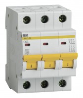 Выключатель автоматический IEK ВА47-29 MVA20-3-063-C 63A тип C 4.5kA 3П 400В белый