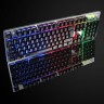 Клавиатура Oklick 770G IRON FORCE серый/черный USB Multimedia for gamer LED