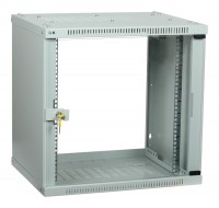 Шкаф коммутационный ITK LINEA WE (LWE3-12U64-GF) настенный 12U 600x450мм пер.дв.стекл 50кг серый 400мм 200град. 20
