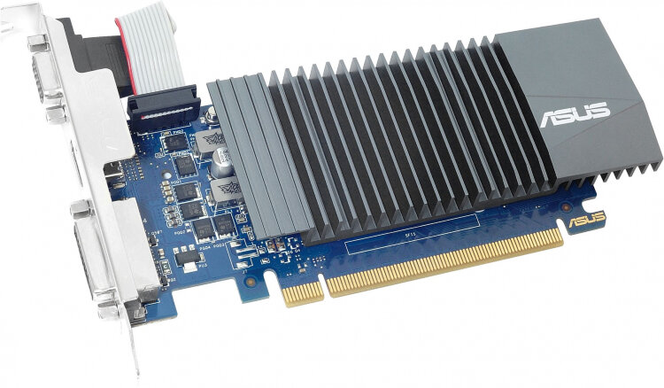 Видеокарта Asus PCI-E GT730-SL-2GD5-BRK-E NVIDIA GeForce GT 730 2048Mb 64 GDDR5 902/5010 DVIx1 HDMIx1 CRTx1 HDCP Ret