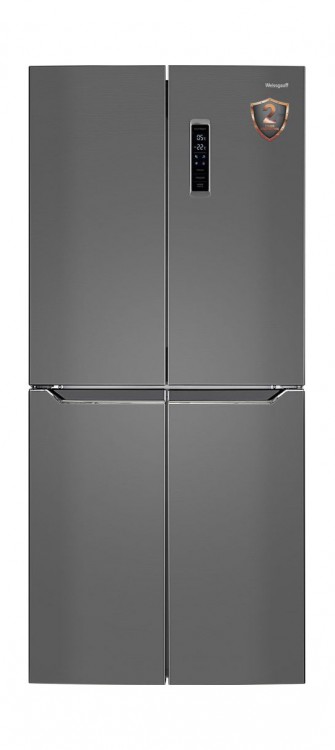 Холодильник Weissgauff WCD 486 NFX серебристый (двухкамерный)