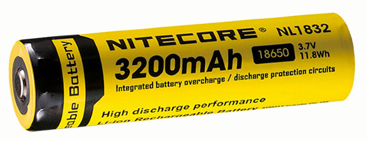Аккумулятор Nitecore Rechargeable NL1832 18650 Li-Ion 3200mAh
