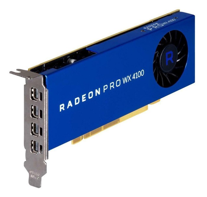 Видеокарта Dell PCI-E Radeon Pro WX 4100 AMD WX 4100 4096Mb 128bit DDR5/mDPx4 oem
