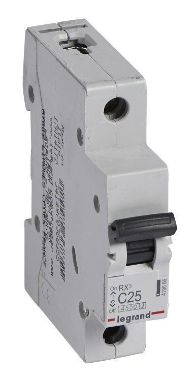 Выключатель автоматический Legrand RX3 419666 25A тип C 4.5kA 1П 230В 1мод
