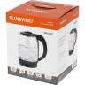 Чайник электрический SunWind SUN-K-002 1.8л. 1500Вт прозрачный/черный (корпус: стекло)