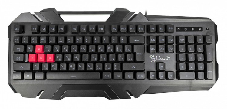 Клавиатура A4 Bloody B150N черный USB for gamer LED