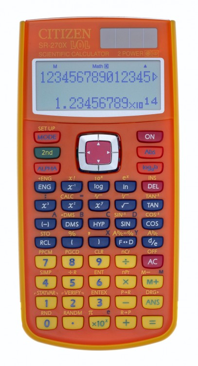 Калькулятор научный Citizen SR-270ХLOLORCFS оранжевый 10+2-разр.