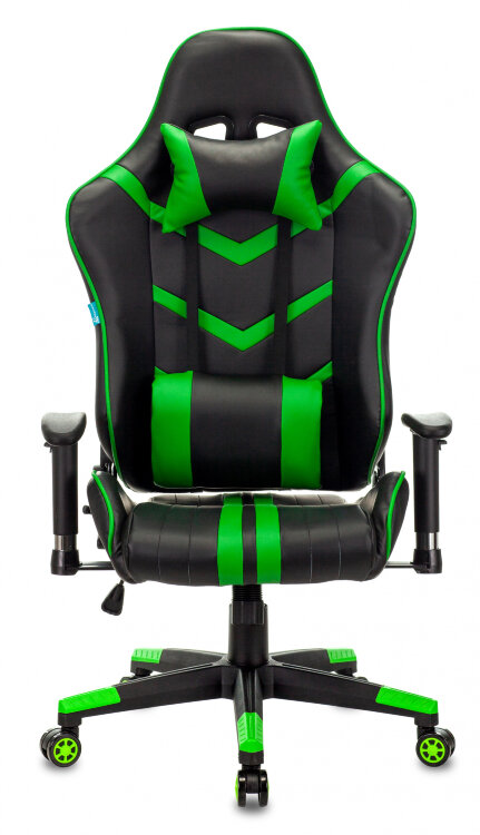 Кресло игровое Бюрократ CH-789N черный/зеленый искусственная кожа крестовина пластик черный