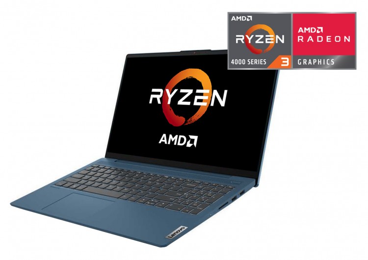 Ноутбук Lenovo IdeaPad IP5 15ARE05 Ryzen 3 4300U/8Gb/SSD256Gb/AMD Radeon/15.6"/IPS/FHD (1920x1080)/noOS/blue/WiFi/BT/Cam