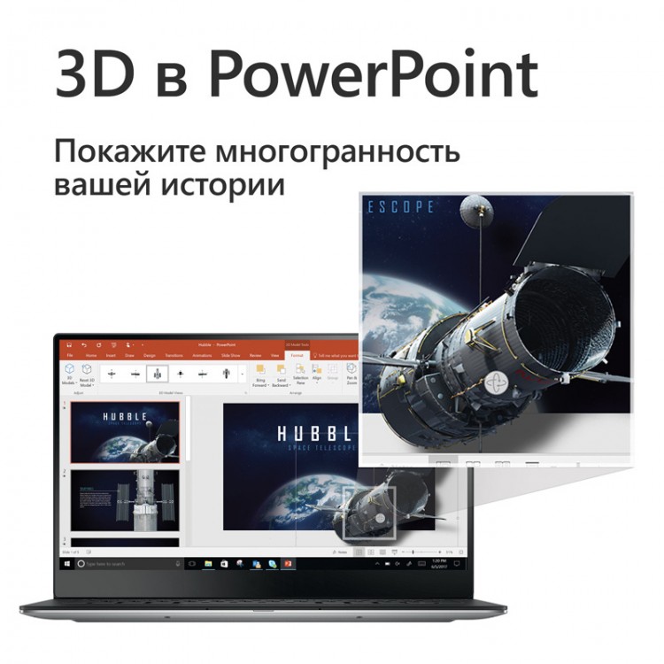 Офисное приложение Microsoft Office Home and Student 2019 Rus Medialess (79G-05075)