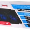 Подставка для ноутбука Buro BU-LCP140-B214 14"335x265x22мм 1xUSB 2x 140ммFAN 480г металлическая сетка/пластик черный