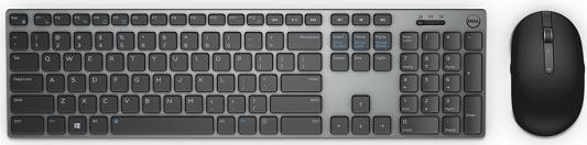 Клавиатура + мышь Dell Premier-KM717 клав:черный/серый мышь:черный USB беспроводная BT slim Multimedia