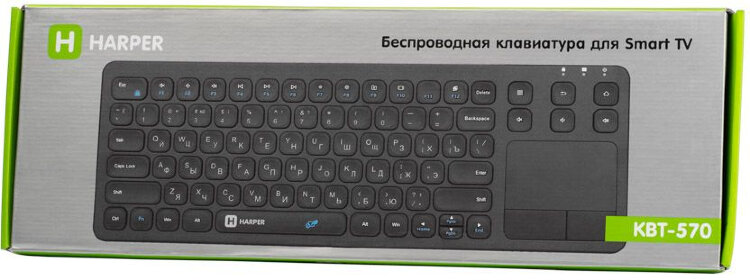 Клавиатура Harper KBT-570 черный USB беспроводная slim for gamer для ноутбука