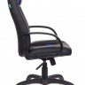 Кресло игровое Бюрократ VIKING-8/BL+BLUE черный/синий искусственная кожа