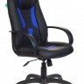 Кресло игровое Бюрократ VIKING-8/BL+BLUE черный/синий искусственная кожа