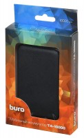 Мобильный аккумулятор Buro T4-10000 Li-Pol 10000mAh 2A+1A черный 2xUSB