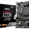 Материнская плата MSI A320M-A PRO Soc-AM4 AMD A320 2xDDR4 mATX AC`97 8ch(7.1) GbLAN RAID+DVI+HDMI