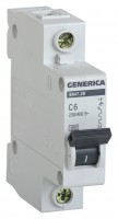 Выключатель автоматический IEK Generica MVA25-1-006-C 6A тип C 4.5kA 1П 230В 1мод серый (упак.:1шт)