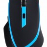 Мышь Oklick 630LW черный/голубой оптическая (1600dpi) беспроводная USB (5but)