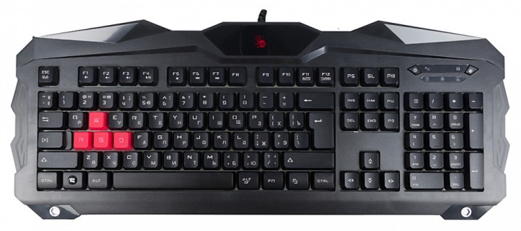 Клавиатура A4 Bloody B210 черный USB for gamer LED
