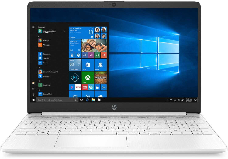 Ноутбук HP 15s-fq1087ur Core i3 1005G1/8Gb/SSD256Gb/Intel UHD Graphics/15.6"/IPS/FHD (1920x1080)/Windows 10/white/WiFi/BT/Cam