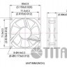 Вентилятор Titan DCF-8025L12S 80x80x25mm 3-pin 25dB Ret