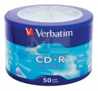 Диск CD-R Verbatim 700Mb 52x Cake Box (50шт) (43728)