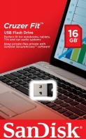 Флеш Диск Sandisk 16Gb Cruzer Fit SDCZ33-016G-G35 USB2.0 черный