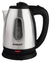 Чайник электрический Scarlett SC-EK21S20 1.8л. 1600Вт черный/серебристый (корпус: металл)