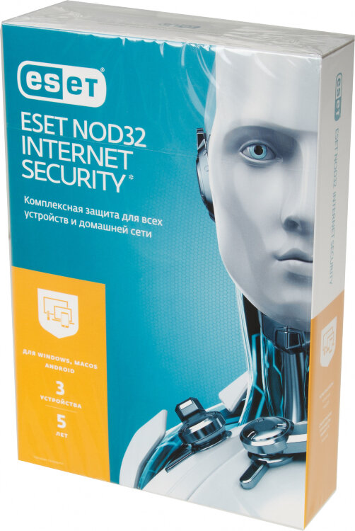 Программное Обеспечение Eset NOD32 Internet Security 3 устройства 5Y Box (NOD32-EIS-NS(DNSBOX)-5-3)