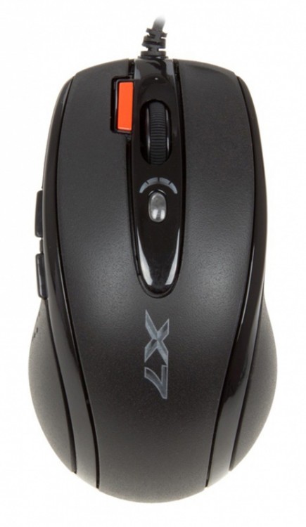 Мышь A4 X-710BK черный оптическая (2000dpi) USB (7but)