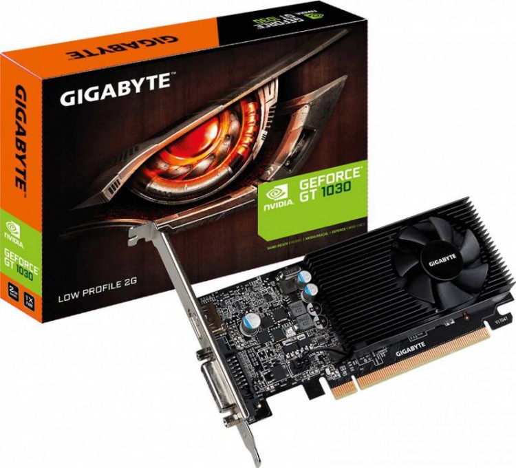 Видеокарта Gigabyte PCI-E GV-N1030D5-2GL nVidia GeForce GT 1030 2048Mb 64bit GDDR5 1227/6008 DVIx1/HDMIx1/HDCP Ret