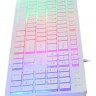 Клавиатура Oklick 550ML белый USB slim Multimedia LED