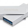 Флеш Диск Sandisk 64Gb Ultra Dual SDDDMC2-064G-GA46 USB3.1 серебристый