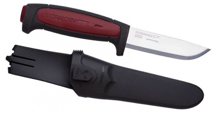 Нож Morakniv Pro C (12243) стальной разделочный лезв.91мм прямая заточка бордовый/черный