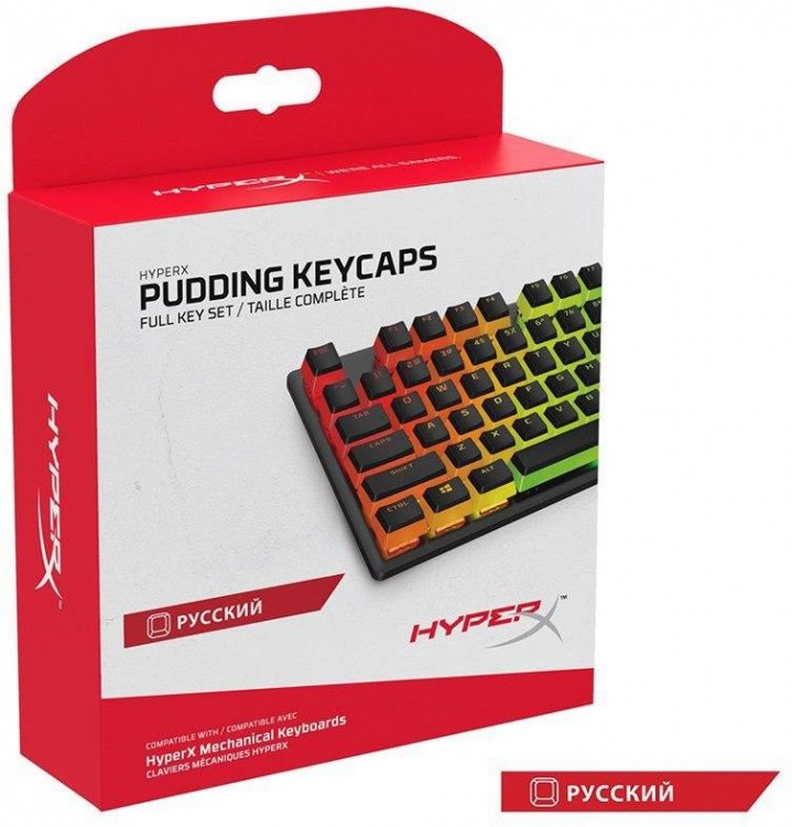 Клавиатура HyperX Pudding механическая черный USB for gamer LED