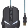 Мышь Oklick 745G Legacy черный/голубой оптическая (2400dpi) USB (6but)
