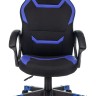 Кресло игровое Zombie 10 черный/синий искусст.кожа/ткань крестовина пластик