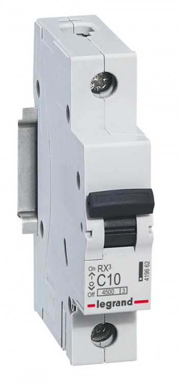 Выключатель автоматический Legrand RX3 419662 10A тип C 4.5kA 1П 230В 1мод