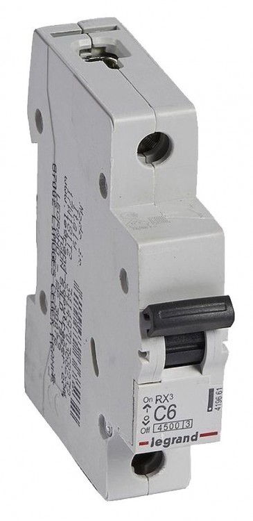Выключатель автоматический Legrand RX3 419661 6A тип C 4.5kA C 1П 230В 1мод