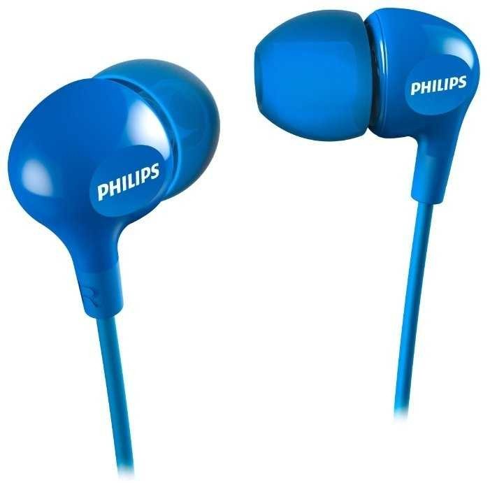 Гарнитура вкладыши Philips SHE3555BL/00 1.2м синий проводные (в ушной раковине)