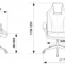 Кресло игровое Бюрократ VIKING 3 AERO RUS белый/синий/красный черный искусст.кожа/ткань
