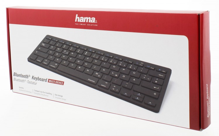 Клавиатура Hama KEY4ALL черный USB беспроводная BT slim Multimedia для ноутбука Touch