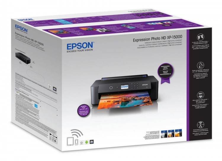 Принтер струйный Epson Expression Photo HD XP-15000 (C11CG43402) A3+ Net WiFi USB RJ-45 черный