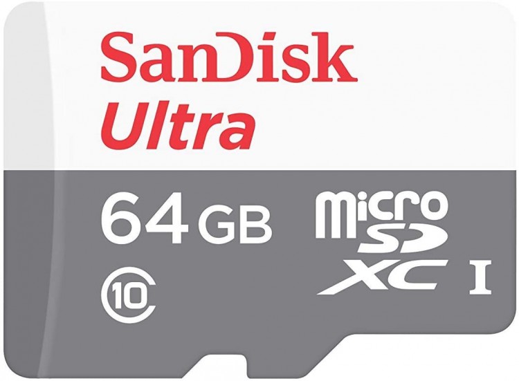 Флеш карта microSDHC 64Gb Class10 Sandisk SDSQUNR-064G-GN3MN Ultra Light w/o adapter