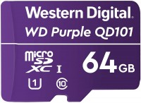 Флеш карта microSDHC 64Gb Class10 WD WDD064G1P0C Purple w/o adapter